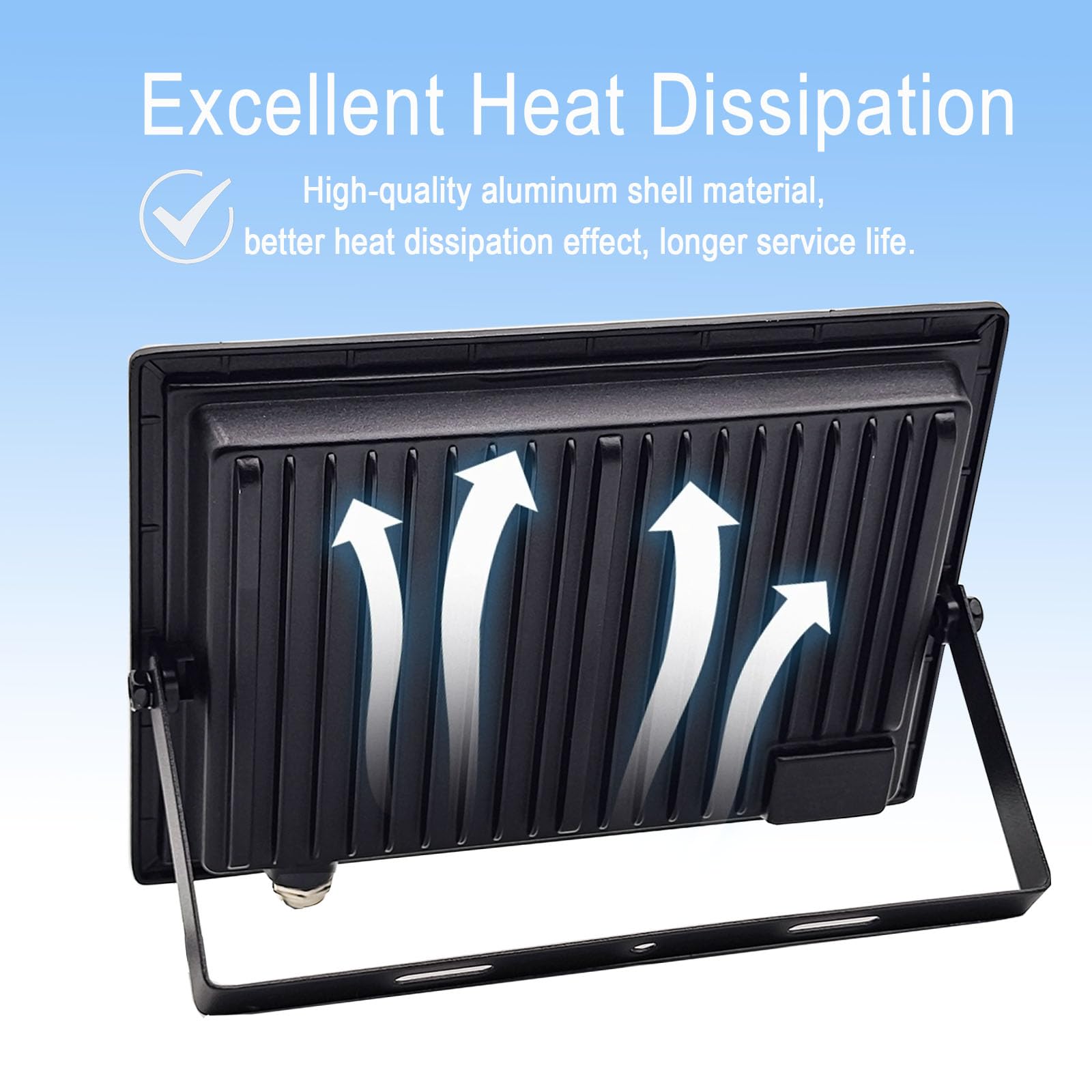 Led-Spot voor Buiten 150W, Tkdaksy 1M kabel 6500K Koel Wit 15000 LM LED Schijnwerper, Led Schijnwerper Buiten IP66 Waterdicht, voor Tuinen, Terrassen, Binnenplaatsen, Balkons, Parken, Garages