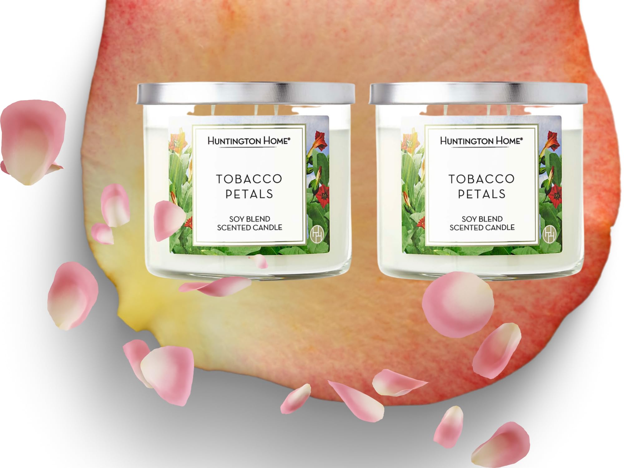 huntington home tobacco petals candle Tobacco Petals Scented Candle | Huntington Home 3 Wick Soy Blend | Glass  Jar Candles with Eco Tote | Cozy Ambiance: Buy Online at Best Price in UAE