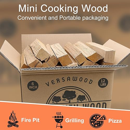 Miniatura 6 de Horno de pizza de madera, madera de roble secada al horno para hornos de pizza, troncos sin corteza de 6 pulgadas, ideal para Ooni, Gozney, estufa