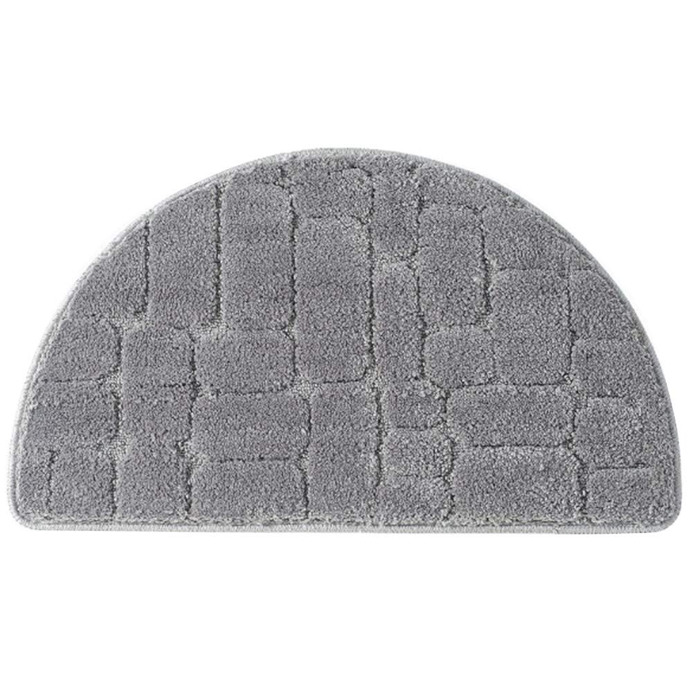 FC Fancy Semi-circle Microfiber Absorbent Floor Mat, Entrance Mat Carpet Indoor Half Moon Doormat Kitchen Floor Non Slip Backing Bath Mat