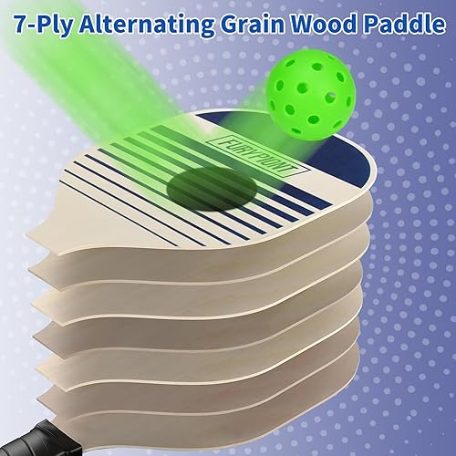 Miniatura 6 de 10 FT Mini Portable Pickleball Net Equipment Set - Tennis Net for Driveway Backyard, 2 Pickleball Paddles, 8 Pickleballs and Potable Carry