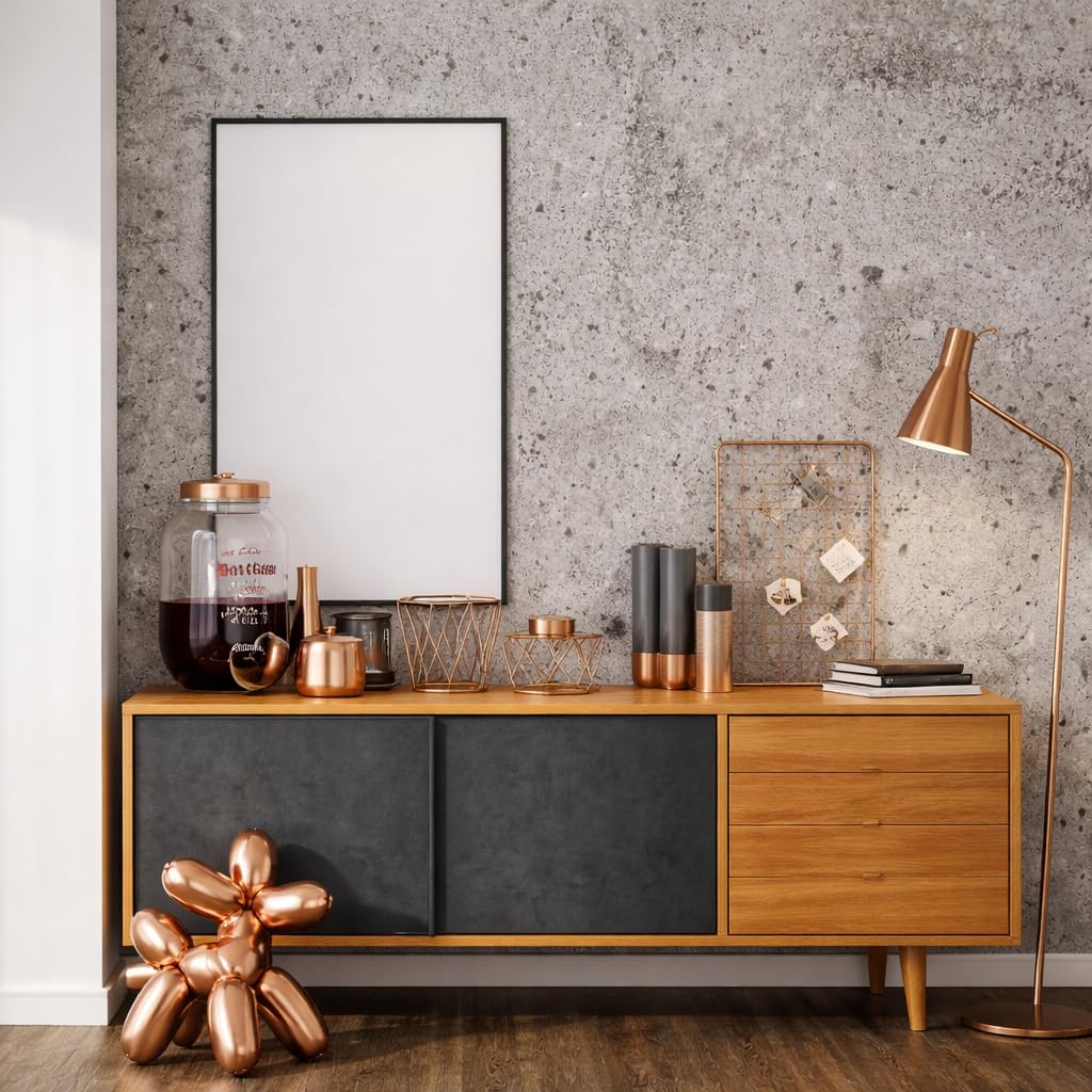DECCART Wandpaneele Betonoptik 2 Stück | 1,38 m², Faltbar Deko Paneele Wand aus Polystyrolschaum Wandverkleidung Platten Modern Wandpanele Fugen Kaum Sichtbar