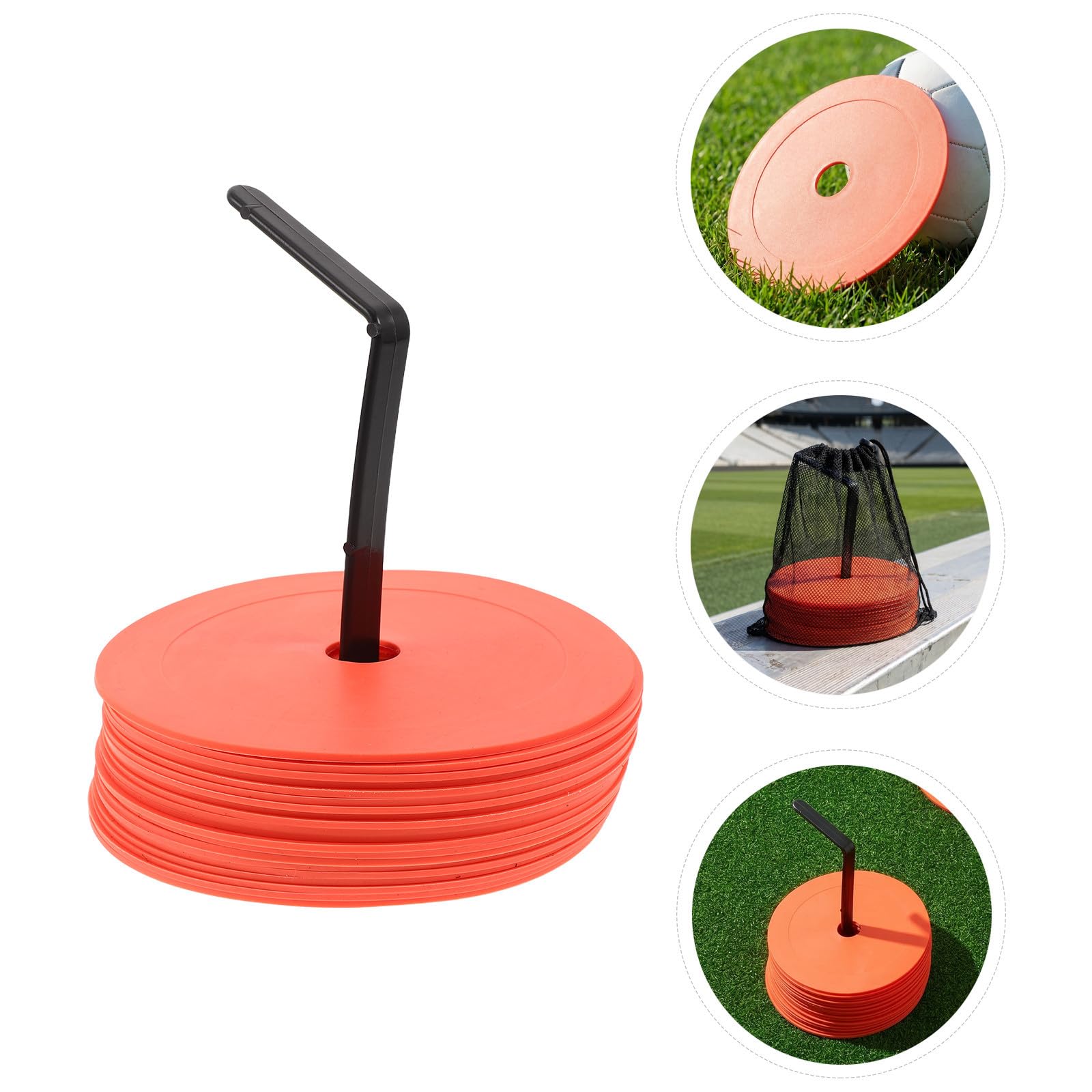 Toyvian Discos Planos de Entrenamiento de Fútbol 15cm, Antideslizantes
