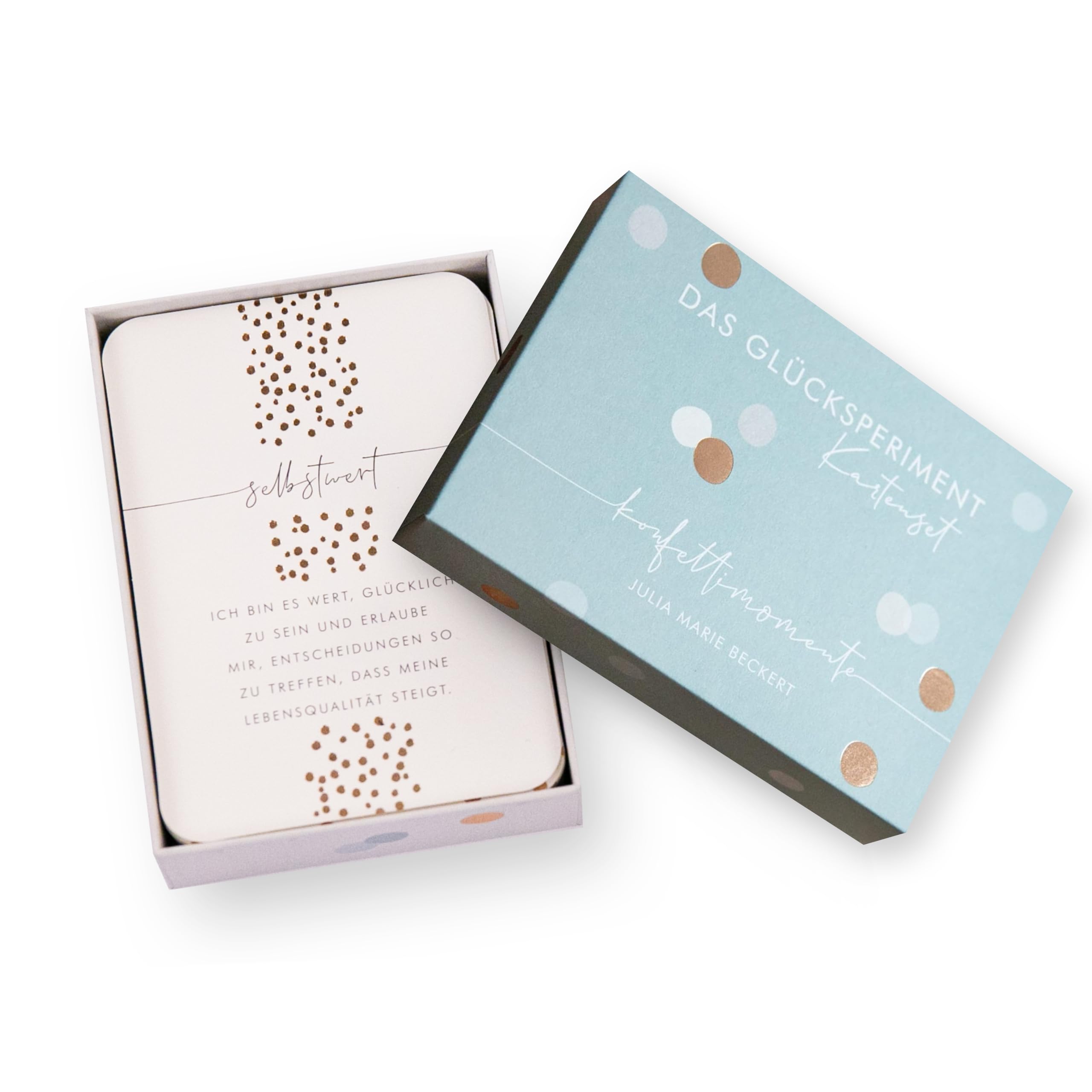 Momentos de confeti – Producto B – Pequeño daño al embalaje | Tarjetas de atención plena | Afirmaciones positivas para adultos y niños con folleto de acompañamiento y meditación a