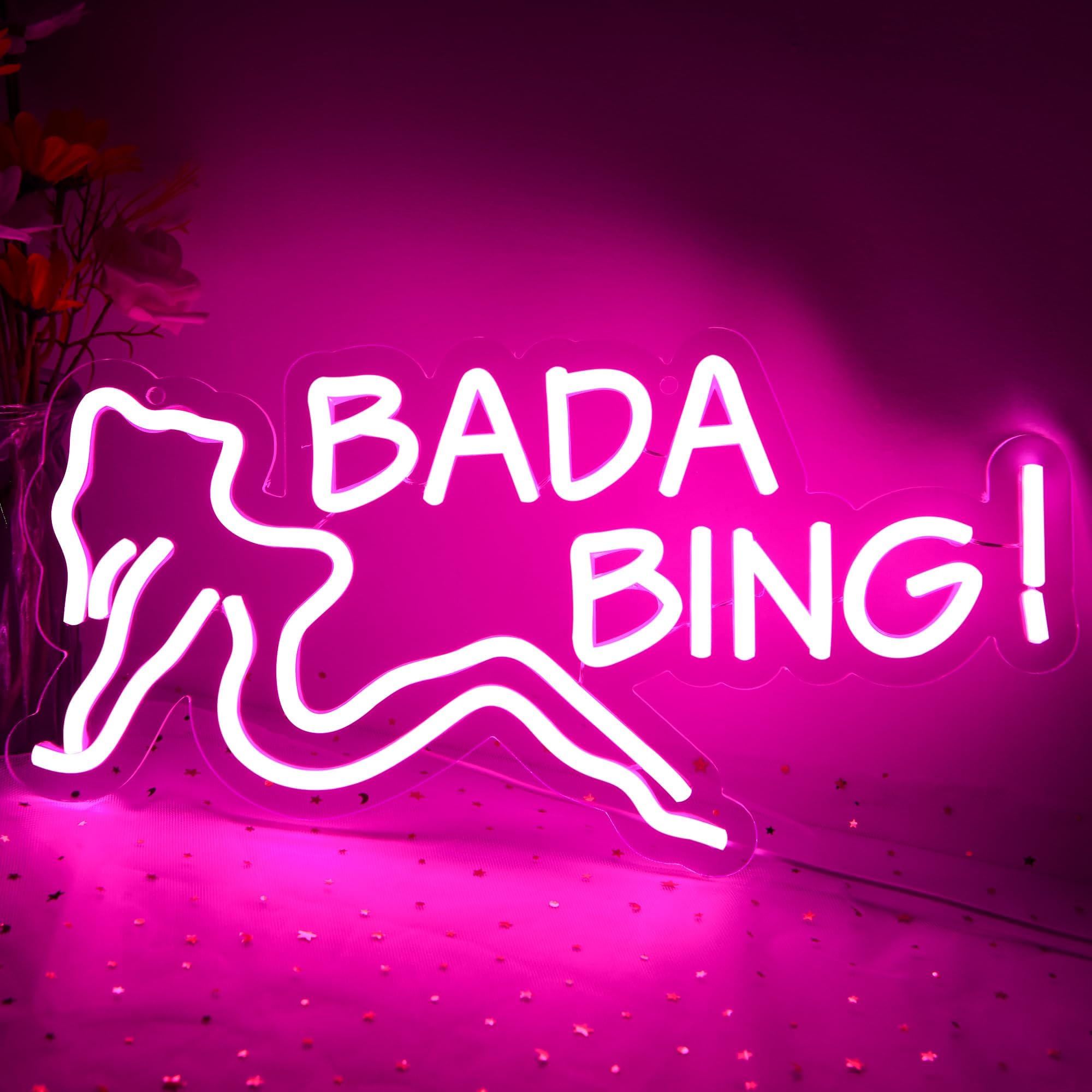 Bada Girls Neon Sign,Bada LED Neon Light,Bada Light up Sign for Man Cave,Bar,Beer,Pub,Dance Studio,Game Room,Party,Size16.1 * 8.3 inch(JTD042)
