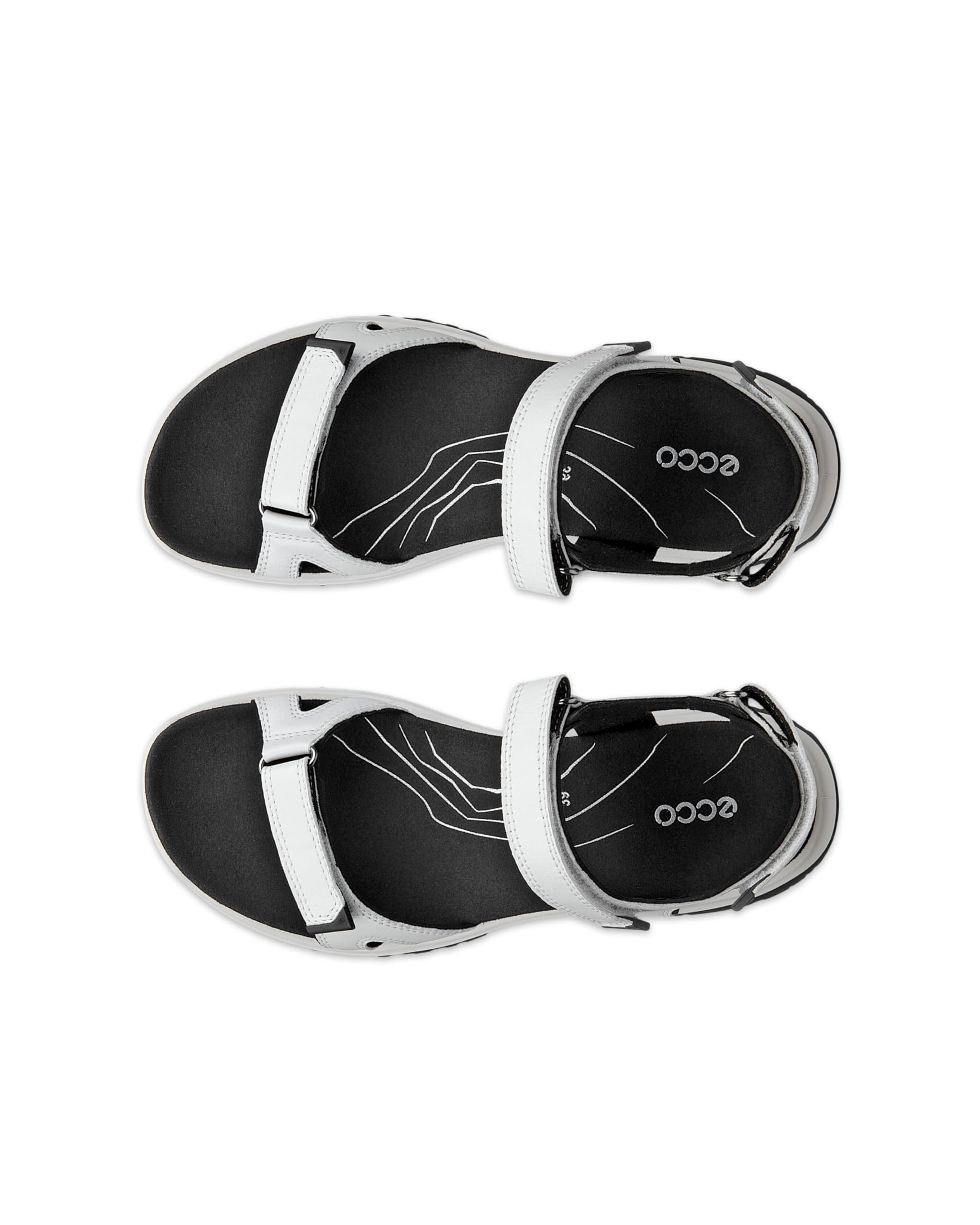ECCO Damskie sandały Offroad ROAM z 3 paskami, białe, 4,5 UK