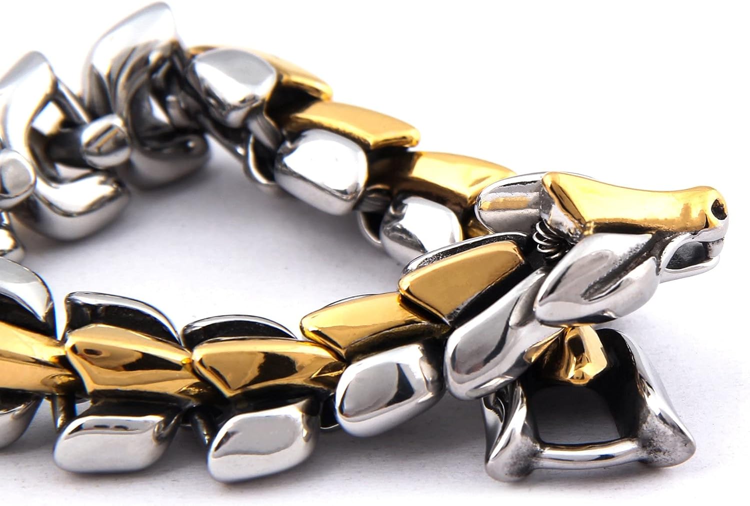 BAVIPOWER Viking Dragon Stainless Steel Bracelet Ouroboros Gothic Vintage Style Gift For Boyfriend Brother Father - Image 5