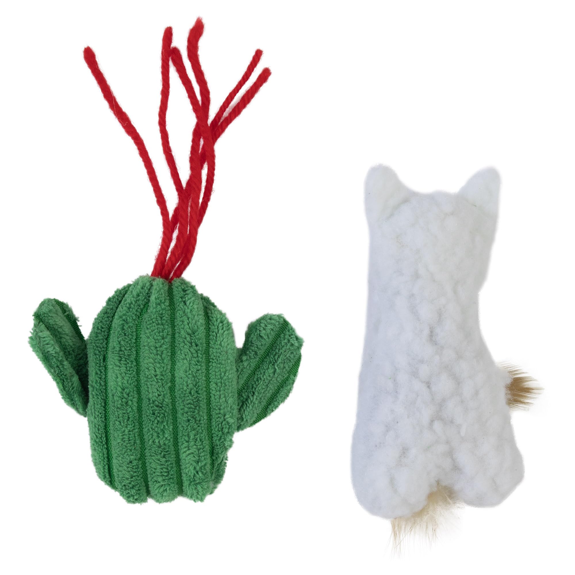Mad Cat, Lucky Llama - Juguete para gatos con hierba gatera y Silvervine, paquete de 2, 1 unidad