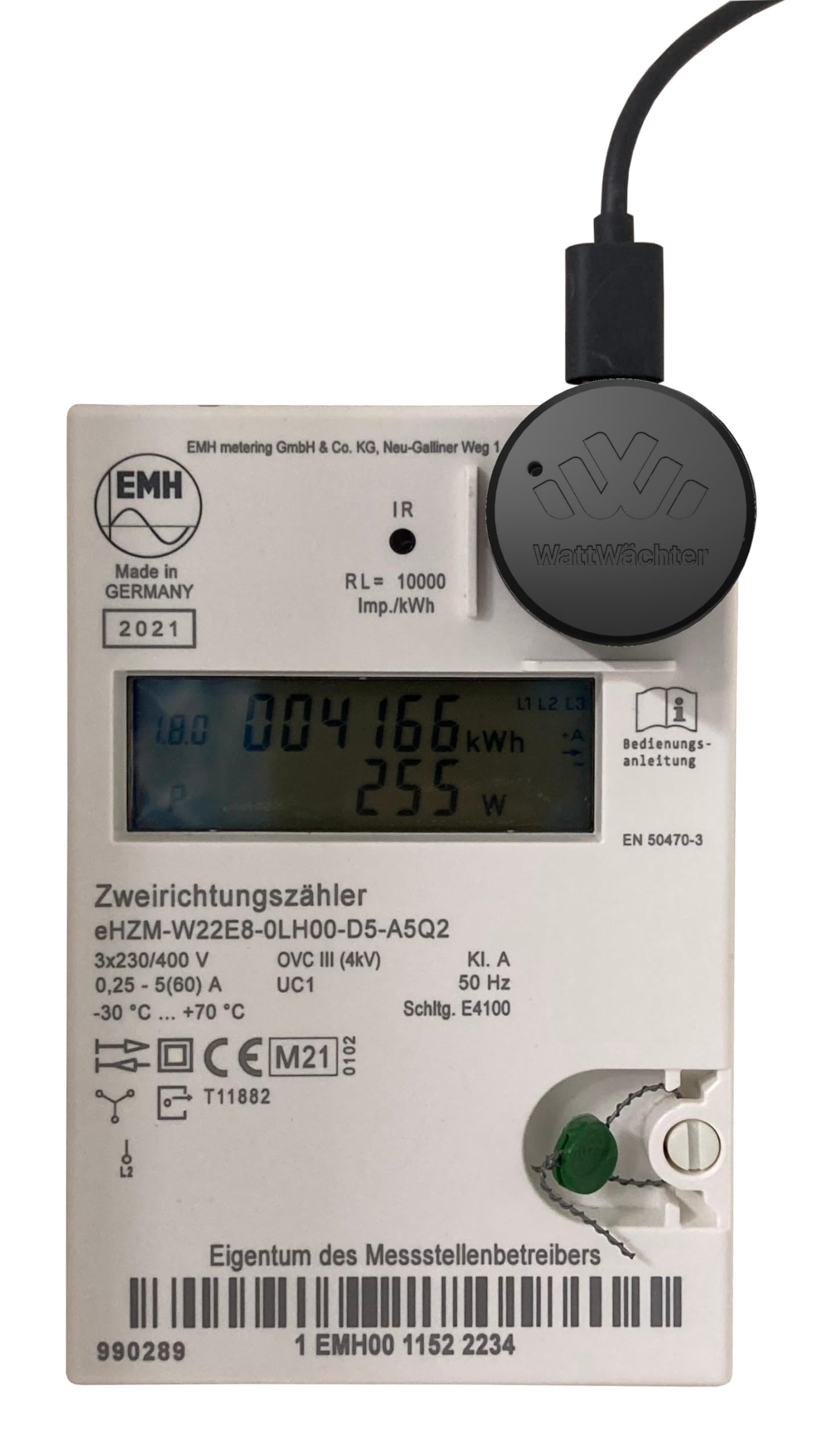 Wi-Fi/USB Gen.2, IR Lesekopf für Stromzähler/SmartMeter/EHZ, Tasmota vorinstalliert, WLAN, Volkszähler