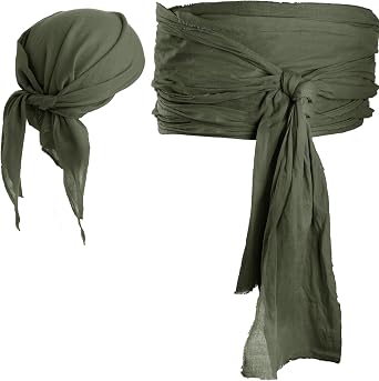 SATINIOR Halloween Pirate Accessories Bandana Belt Costume