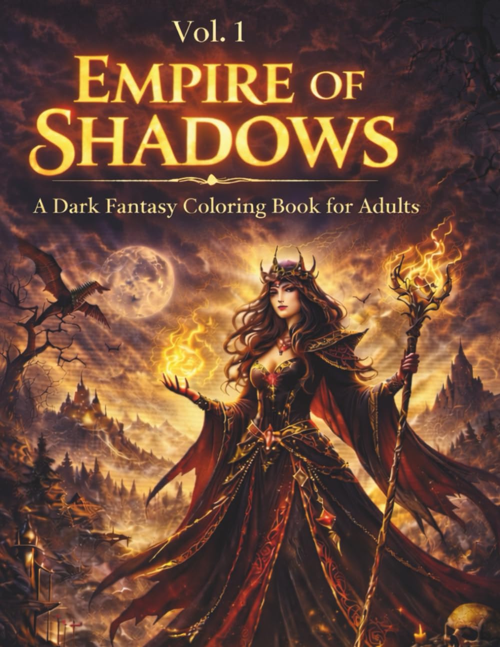 EMPIRE OF SHADOWS: A DARK FANTASY COLORING BOOK FOR ADULS