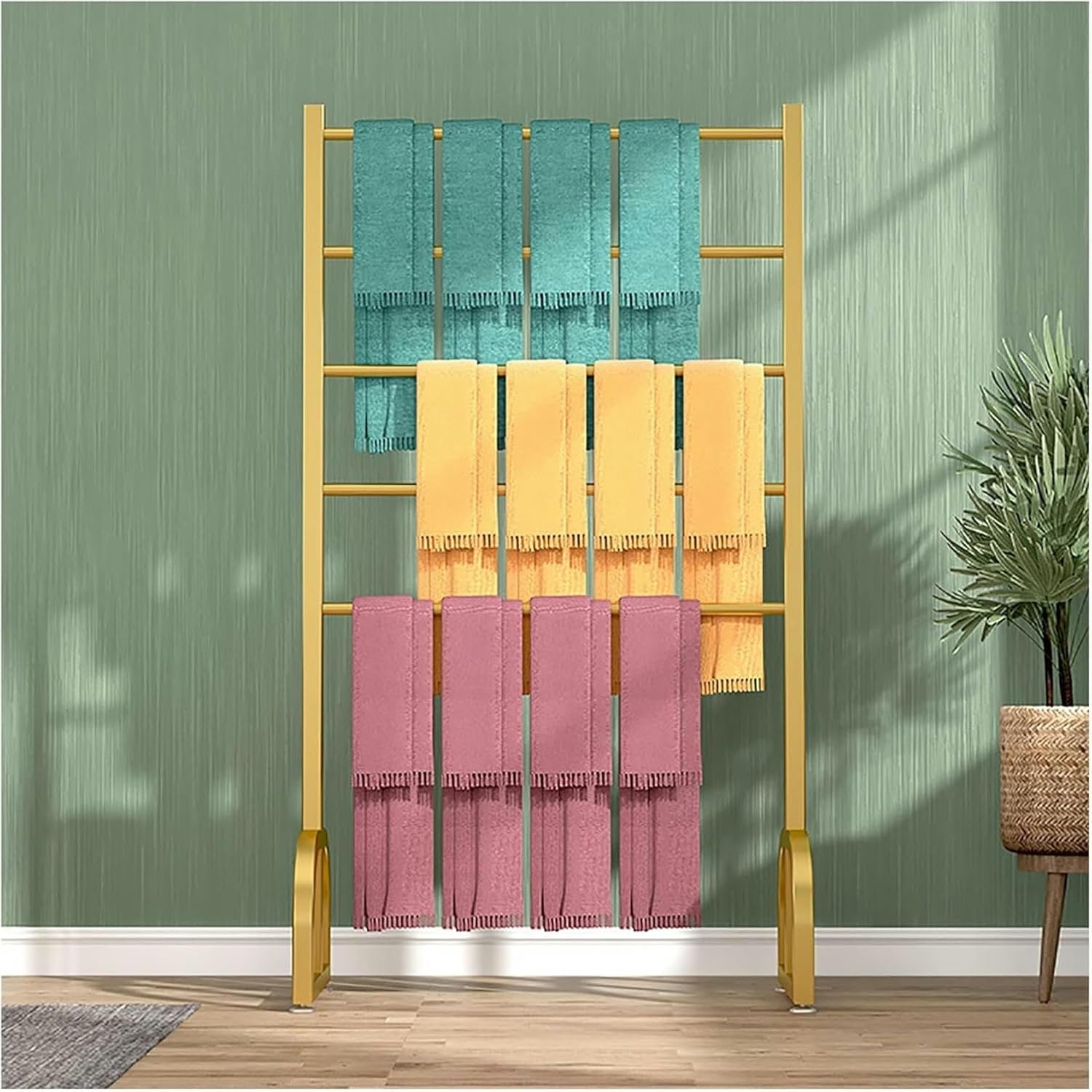 59inch Tall Retail Stores Scarf Display Stand Holder, Freestanding Heavy Duty Metal Wrapping Paper Organiser, Shawl Fabrics Towel~/