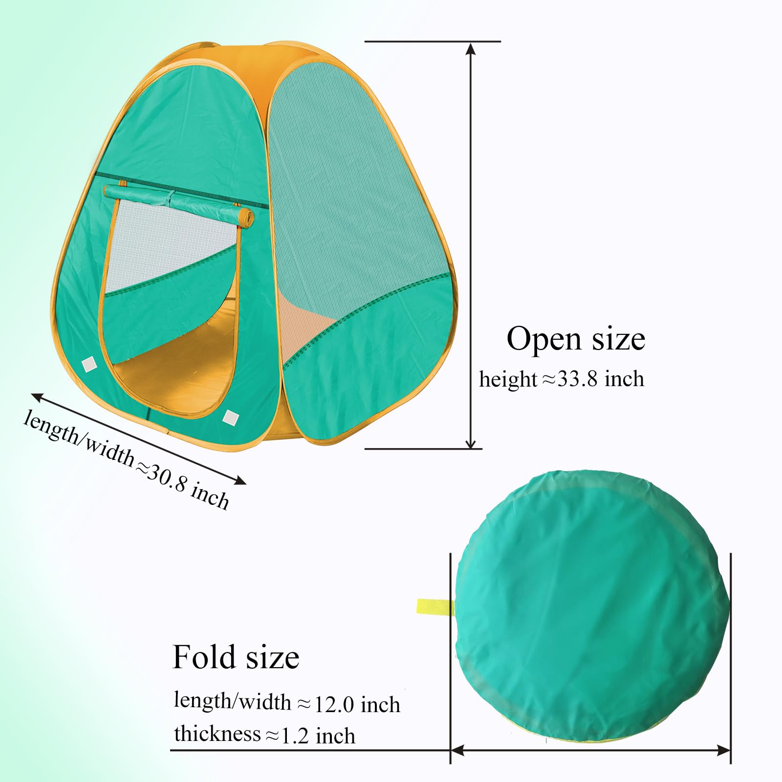 Kids Play Tent Pop Up Tent for Girls and Boys,Automatic Setup and Foldable Playhouse Castle Toys Outdoor and Indoor(Green) - Image 5