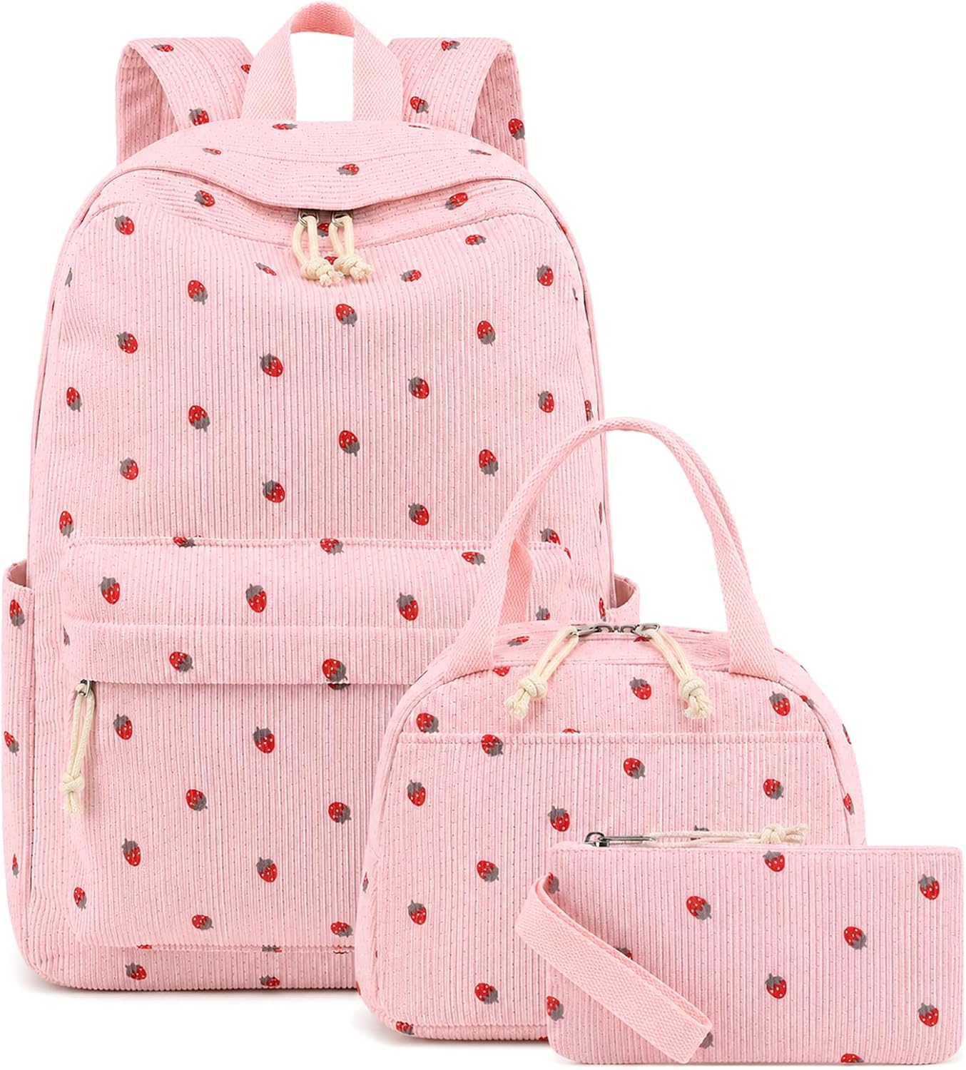 Bluboon School Backpack Set Girls Womens Laptop Bookbag Casual Daypack Fits 15 inch Laptop with Lunch Tote Bag and Pencil Bag