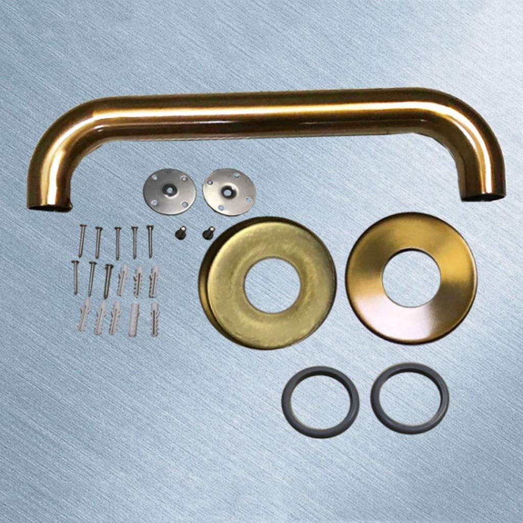Maniglione di Supporto per Bagno, per Hotel, Bambini, disabili e Donne in Gravidanza, in Acciaio Inossidabile Placcato Oro Rosa, Maniglia di Sicurezza (Dimensioni: 30 cm)