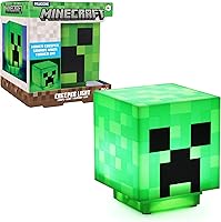 Paladone Minecraft Creeper Light with Official Sounds - Licensed Desk Night Light for Kids Room & Gamer Decor