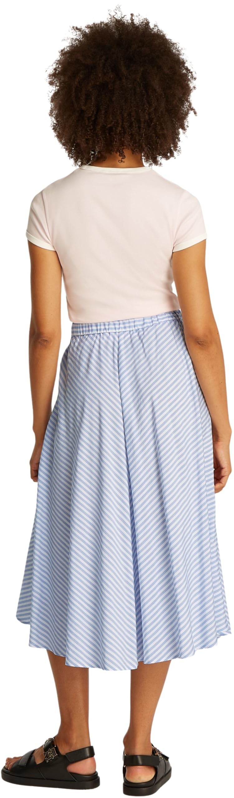 Tommy Hilfiger Falda Mujer Crinkle Viscose Mix Midi