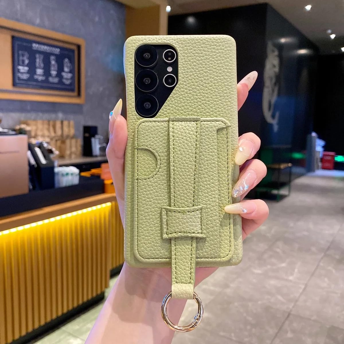Housse Portefeuille avec Dragonne et Porte-Cartes Intégré pour Galaxy A22 4G - 6