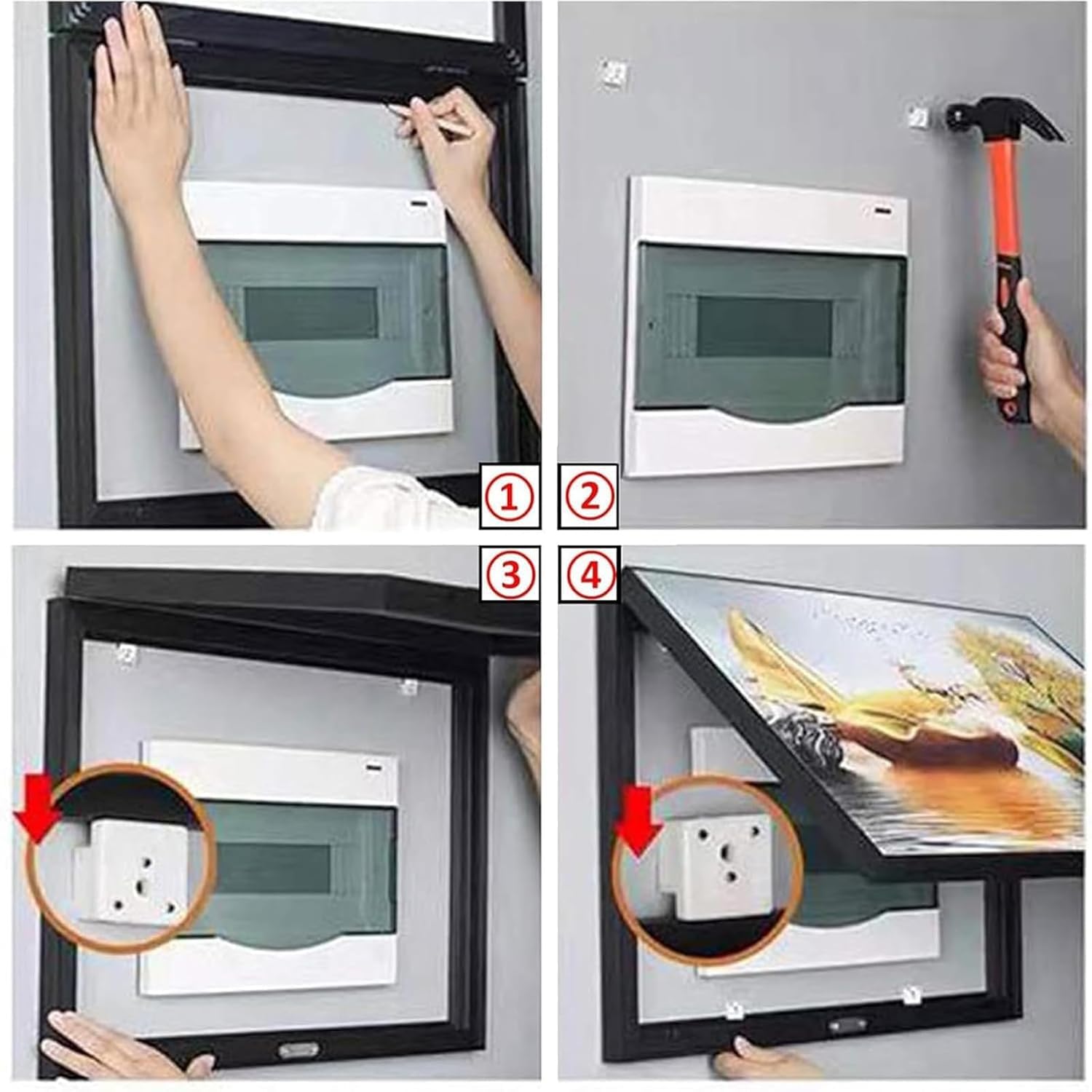 Cuadro Electrico Tapa Contadores Caja Decorativos Caja Electrica Contadores Cubierta Portátil Caja De Distribucion Contador Marcos Electricos Decoracion,A,60x80cm