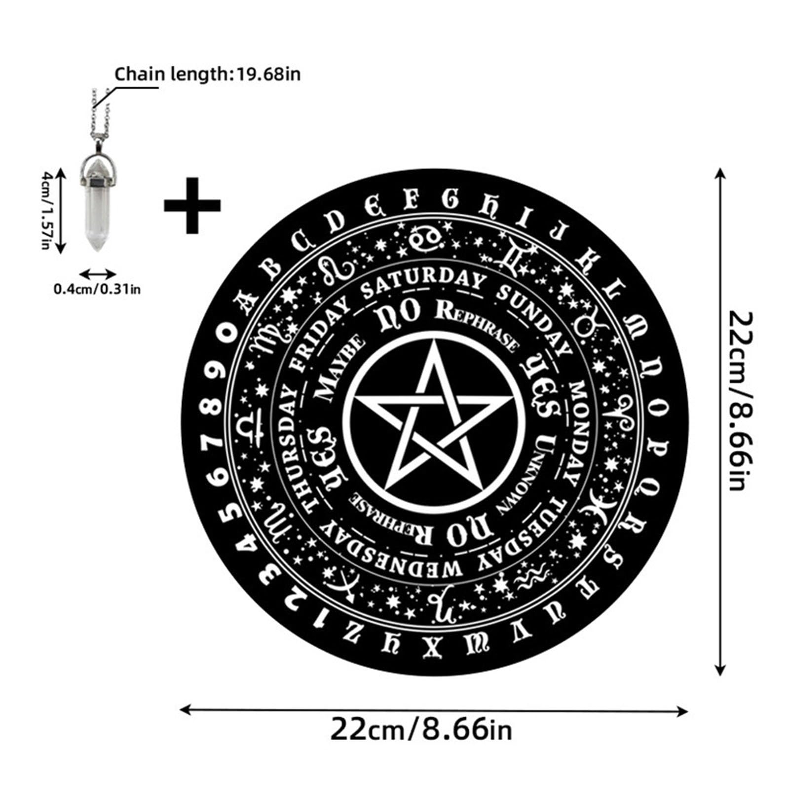 Tavola Pendolo Tonda Occhio della Strega, Nera | Divinazione, Spiritismo | Mercante di Sogni