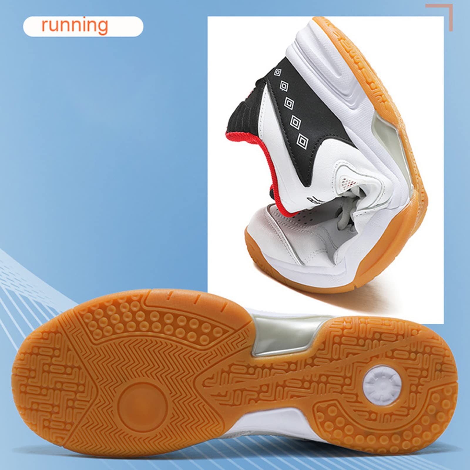 AIRFUL Zapatos Deportivos de Tenis y Raqueta para Hombre, Zapatos de Entrenamiento de cancha Interior, Tenis de Squash, Tenis atléticos, Zapatos de Entrenamiento para cancha Interior y Exterior
