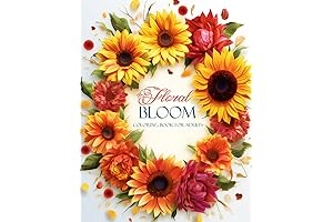 Floral Blooms Coloring Book for Adults: Unleash a Symphony of Colors and Blooms of Joy