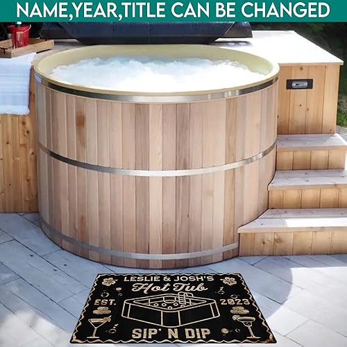 Miniatura 2 de V VIBEPY Felpudo personalizado para bañera de hidromasaje, decoración de bañera de hidromasaje, decoración de bañera, decoración de baño, felpudo de