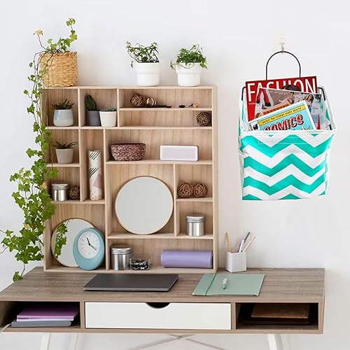 Miniatura 3 de Bolsas de almacenamiento para colgar en la pared, cesta organizadora de escritorio, cesta de almacenamiento colgante de lino de algodón para cocina,