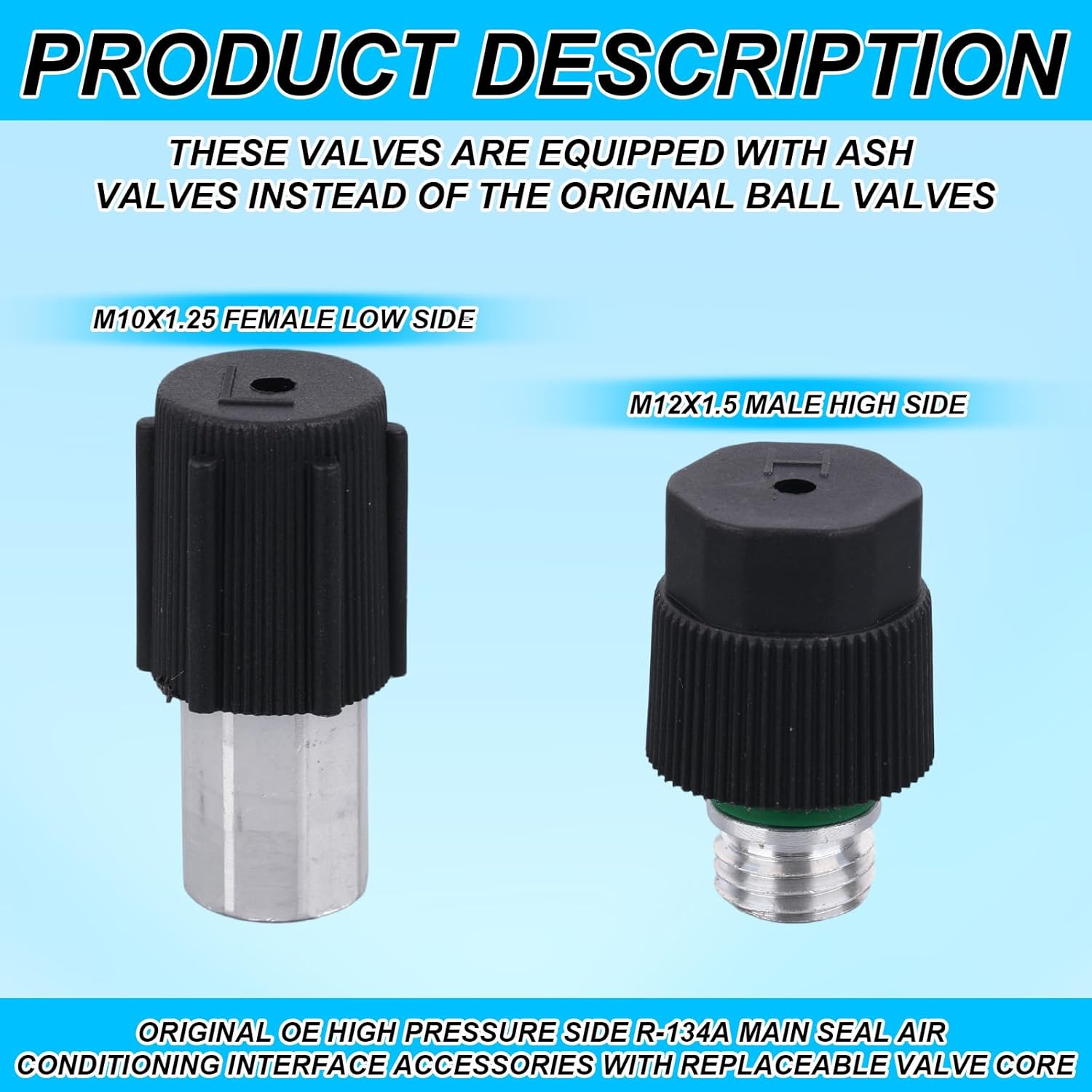 BOXOB 17pcs Air Conditioning Valve Core Kit, Car Seal Cap Valve Kit with Disassembly Tool A/C Refrigeration System Repair AC Service Removal Accessories for Air Conditioning Line Maintenance