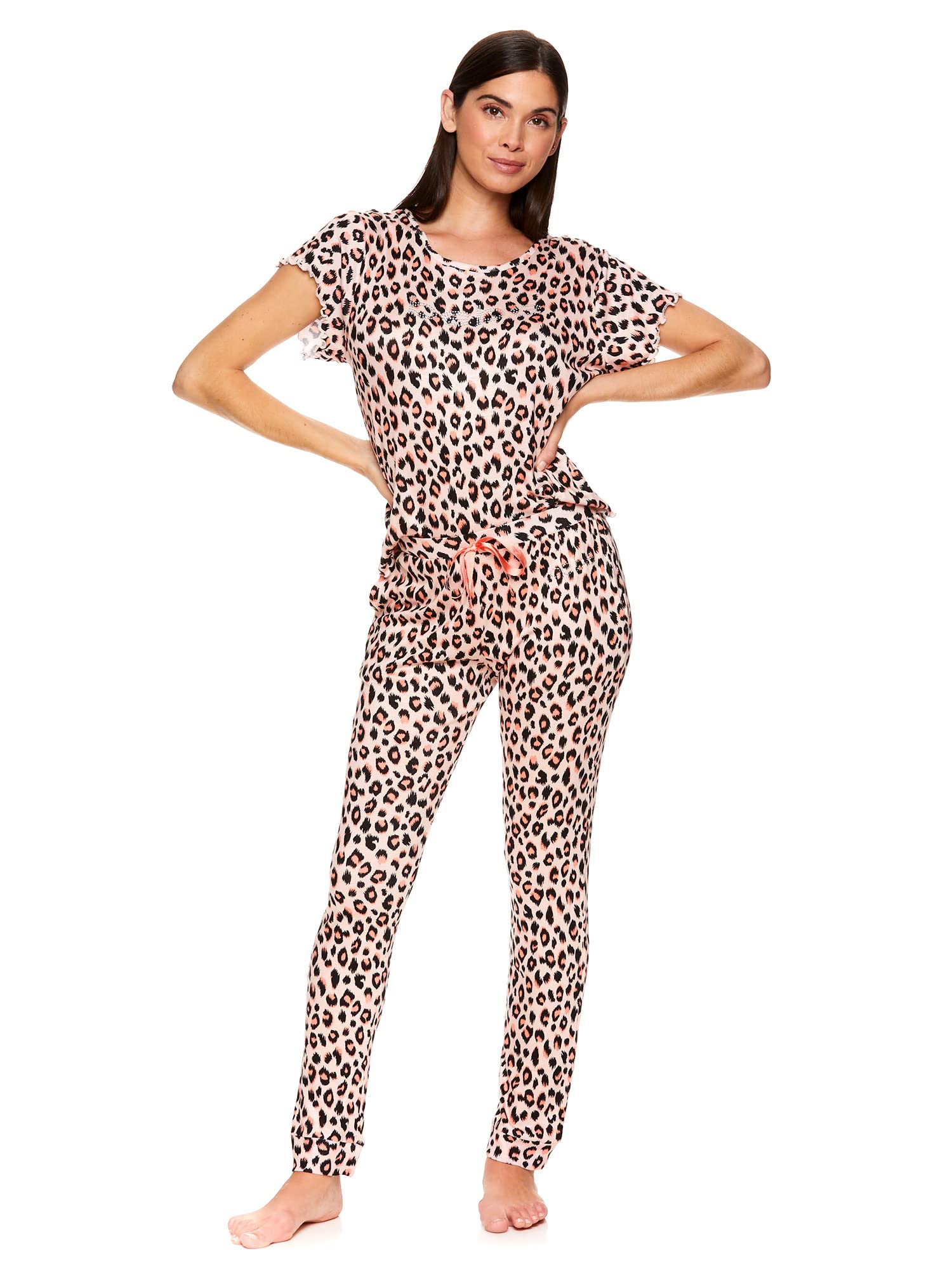 bebe Sleepwear Set - Pale Peach, XL