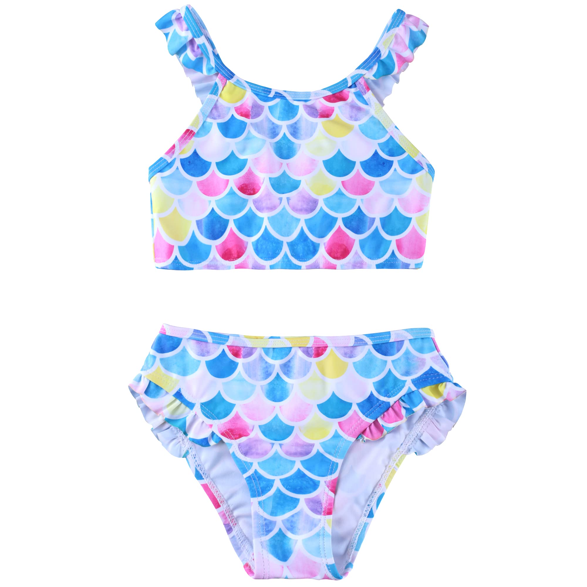 MARZXIN Baby/Toddler Girls Two Piece Swimsuits Ruffle Swimwear Summer Beach Bathing Suit Bikini Set