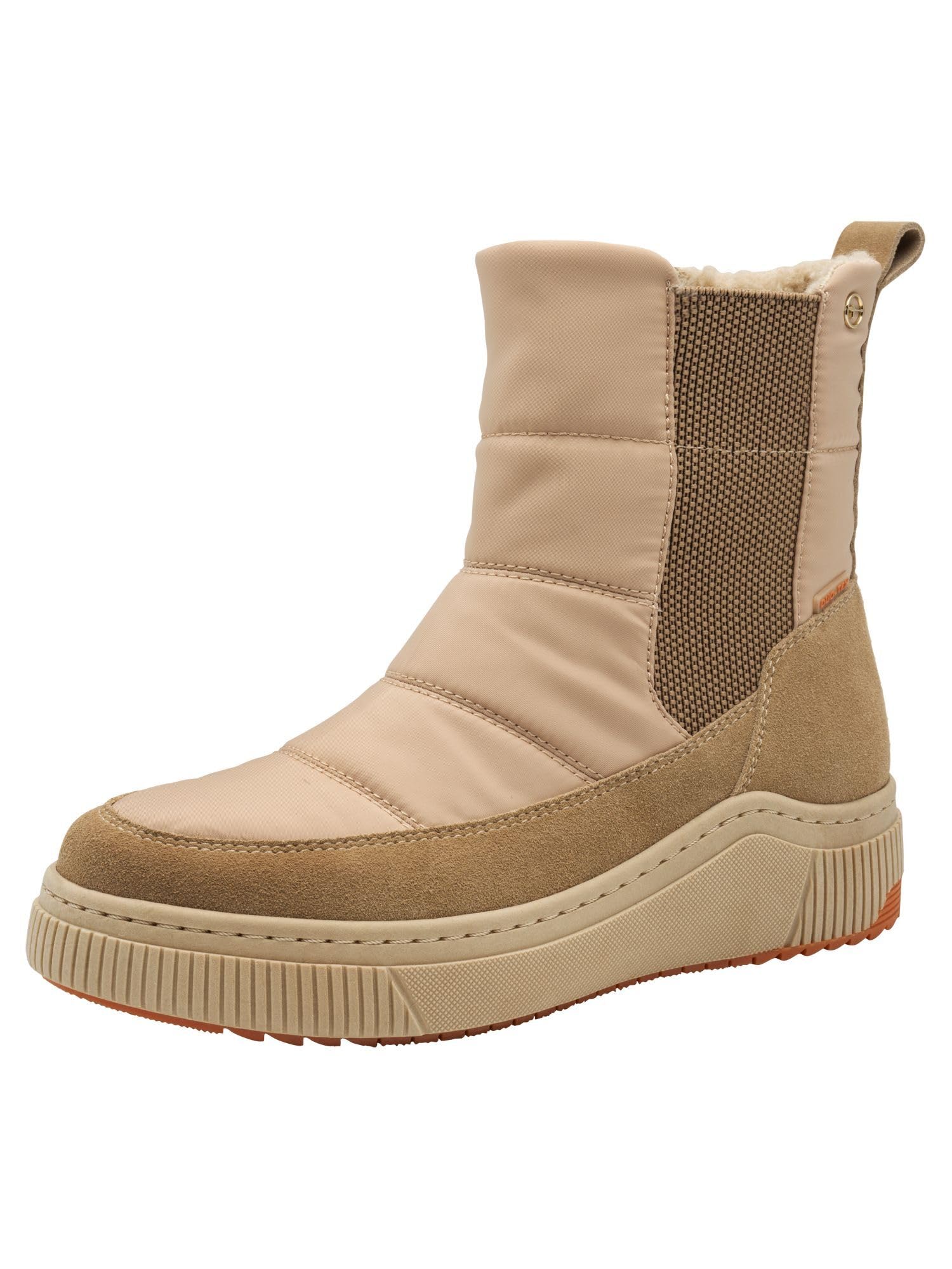Tamaris Comfort Women’s Winter Boots Flat Lined Water-Repellent, Beige Comb, 6,5 UK