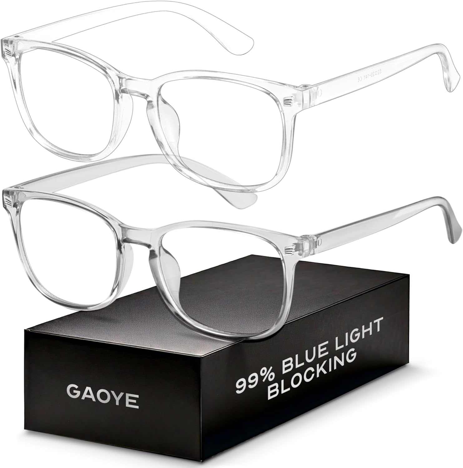 Blue Light Blocking Glasses - Fashion Square Fake Eyeglasses, Anti UV Ray Computer Gaming Glasses Blue Blockers for Women/Men