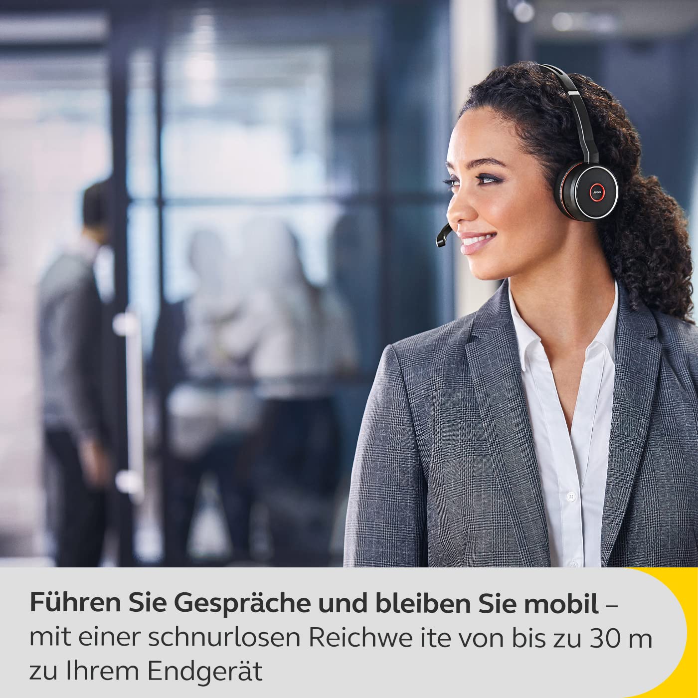 Jabra Evolve 75 SE Schnurloses Stereo-Headset - Bluetooth-Headset mit Mikrofon mit ANC und Ladestation - Für MS Teams Zertifiziert, kompatibel mit Allen gängigen Plattformen - Schwarz