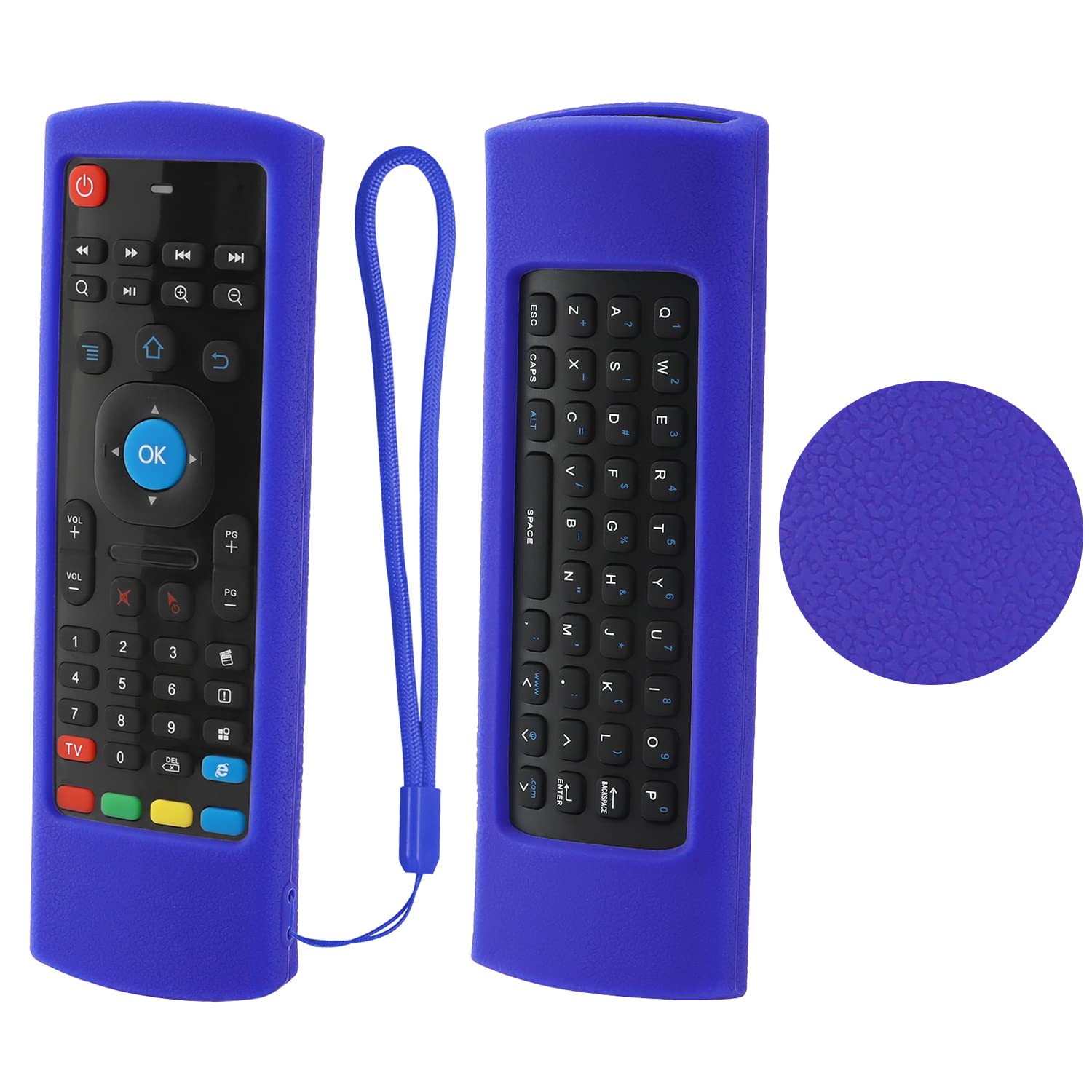 Custodia In Silicone Per Telecomando MX3 Air Fly Mouse - YiBiChin Cover Antiurto Con Cordino Antismarrimento (SOLO Custodia, Telecomando Escluso)