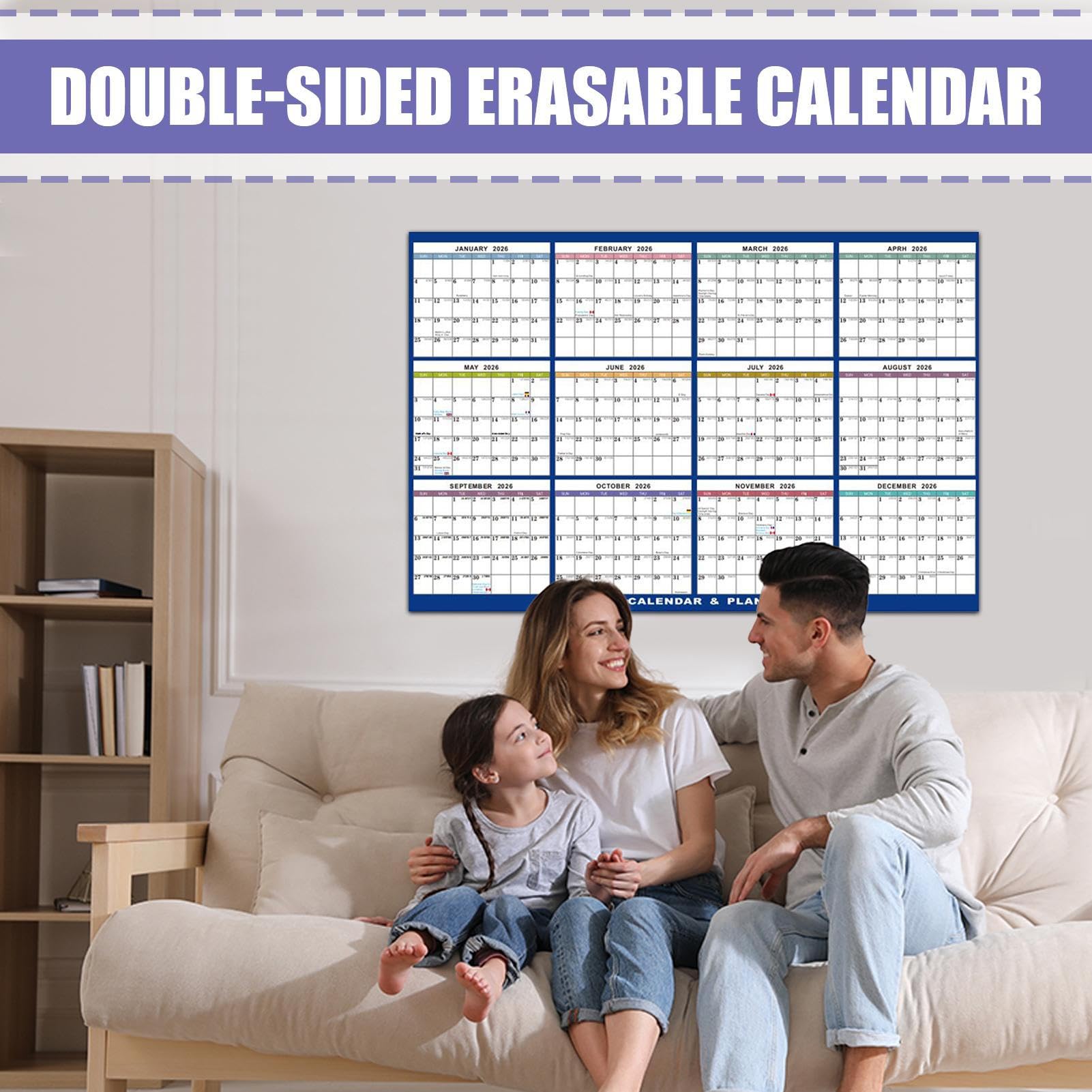 2026 Calendar | Large Wall Calendar 2026 Planner Erasable | Agenda Academic Planner Foldable For Home Decor Office Family College Classroom Home Teacher Student Christmas 2026 Calendar | Large Wall Calendar 2026 Planner Erasable | Agenda Academic Planner Foldable For Home Decor Office Family College Classroom Home Teacher Student Christmas