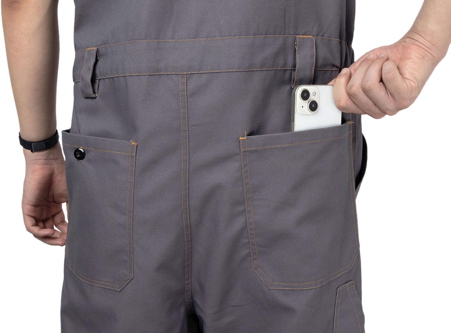 Sleeveless Coveralls for Men Mechanic Overalls for Work Multi-functional Workwear Cargo Jumpsuit