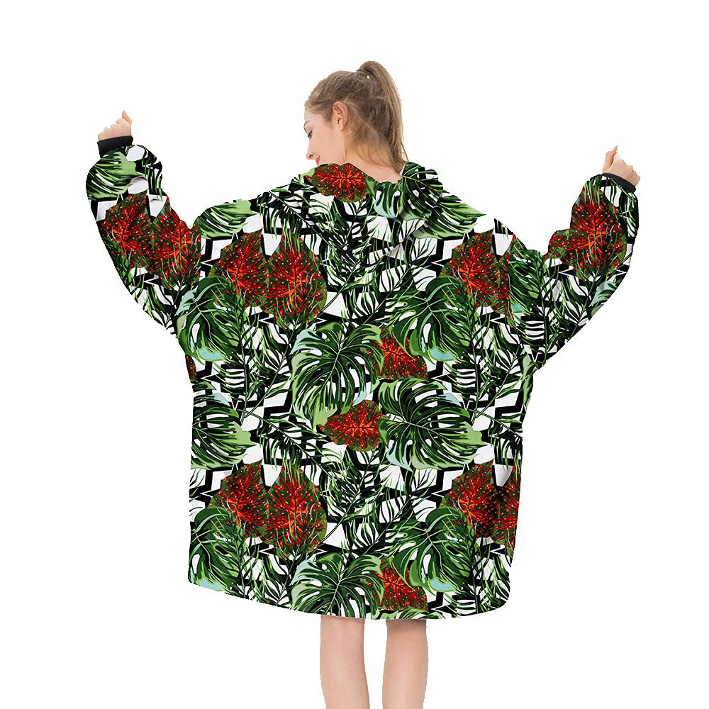 Ladies Hoodie Blanket Sweatshirt, Super Soft Sherpa Fleece, Oversized Warm and Comfortable Giant Hoodie with Giant Pockets, One Size Fits Everyone