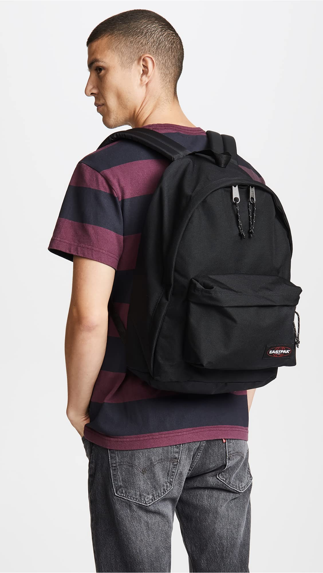 EASTPAK OUT OF OFFICE Rucksack, 44 cm, 27 L, Schwarz (Black) & BENCHMARK SINGLE Federmäppchen, 21 cm, Schwarz (Black)