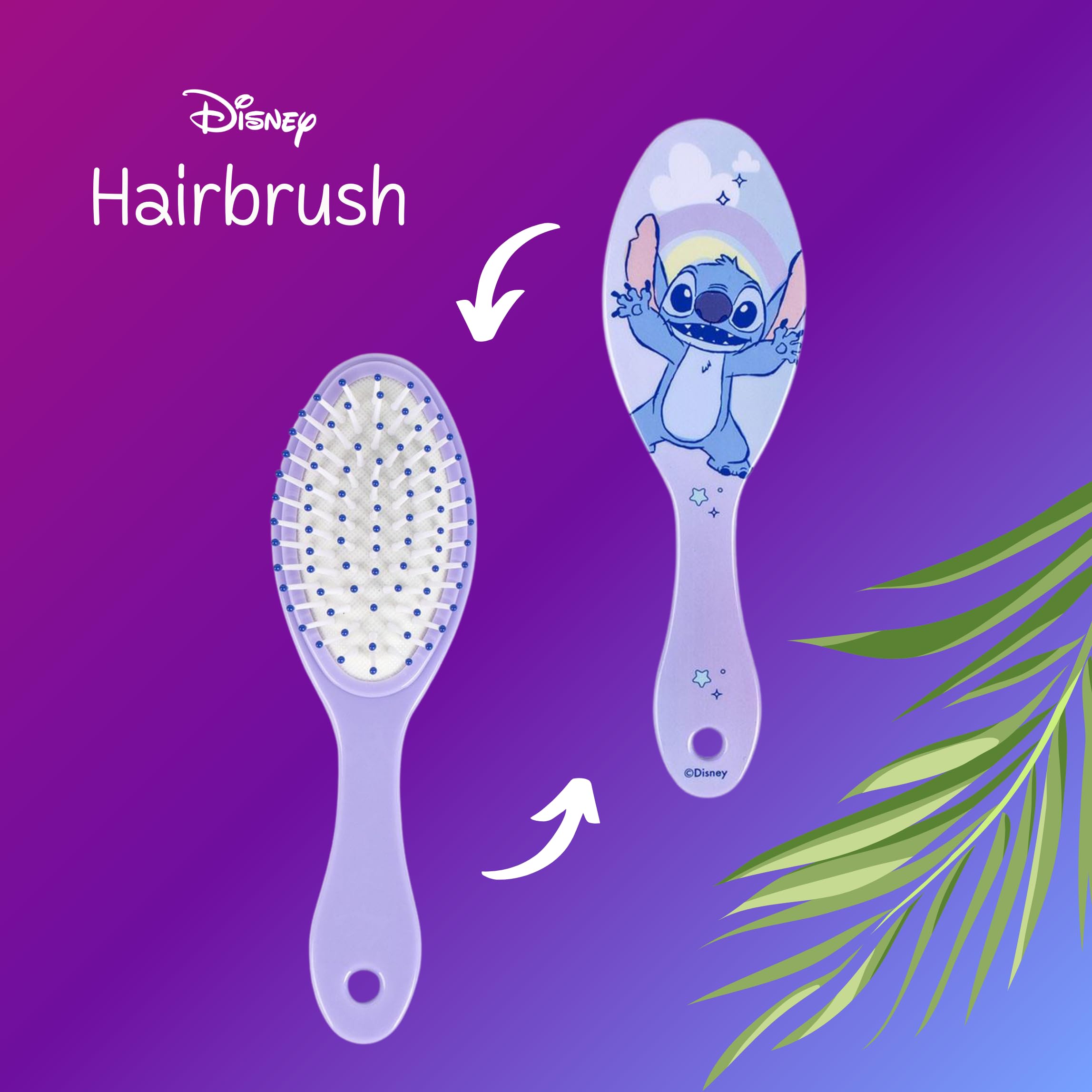 Disney Stitch Trousse de Toilette pour Enfant, Motif Stitch et Angel, avec Brosse à Cheveux, Serviette et Porte-Monnaie, sans PVC