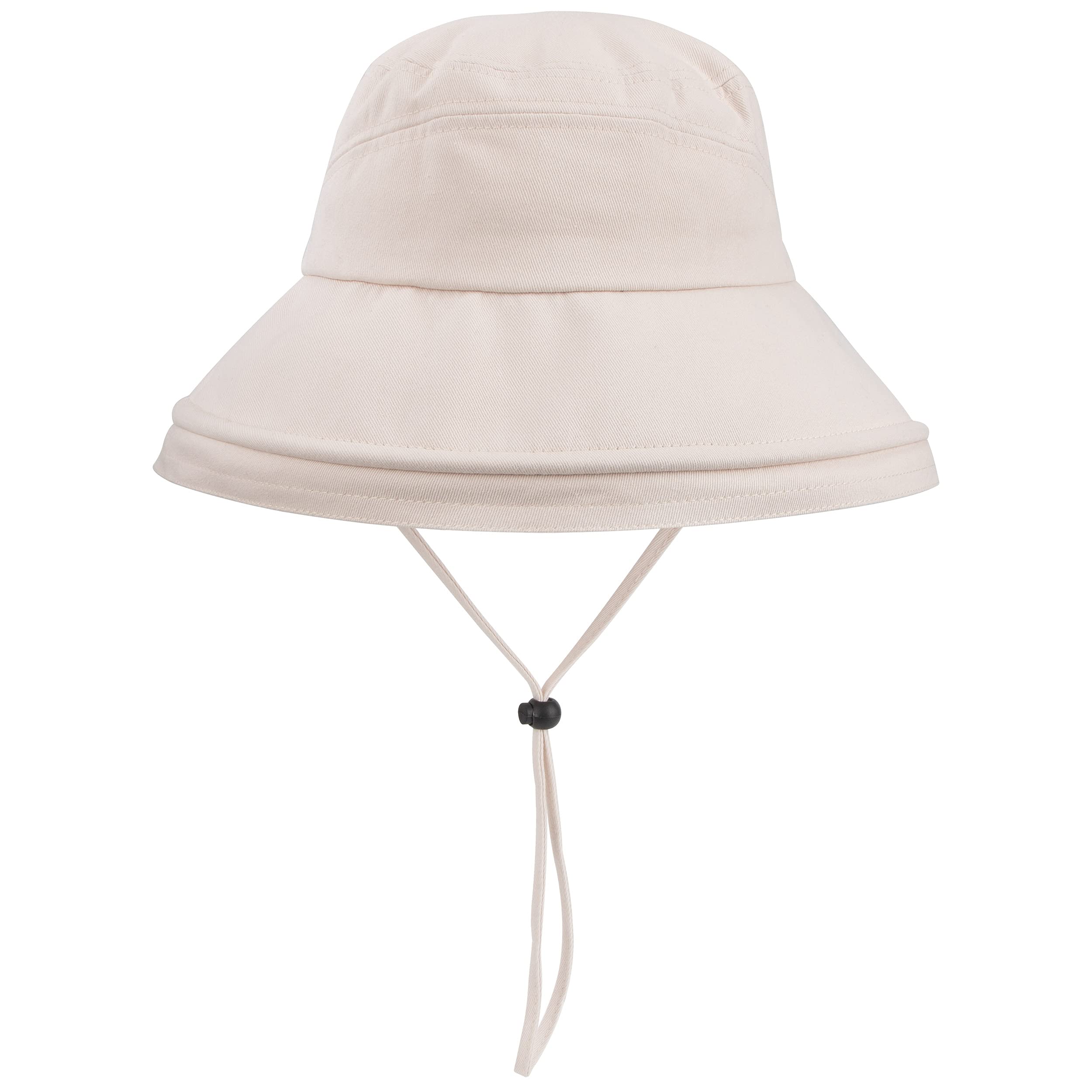 Heveer Sombrero para el Sol Sombrero de ala Ancha Prueba de Viento Gorro de Cubo de Algodón Protección UV para Mujer Verano al Aire Libre