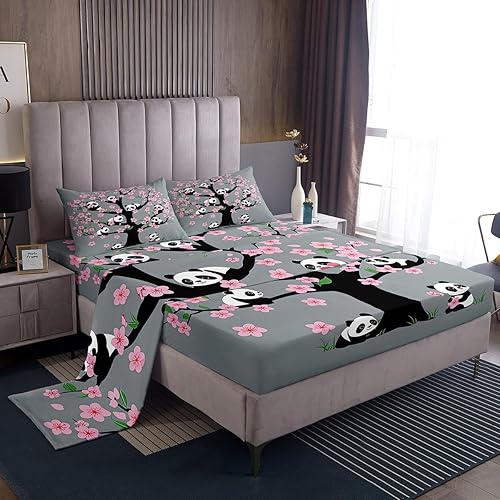 Miniatura 14 de Erosebridal Juego de sábanas de hojas de cannabis, diseño de girasol, tamaño matrimonial para niños y adolescentes, sábana bajera ajustable botánica