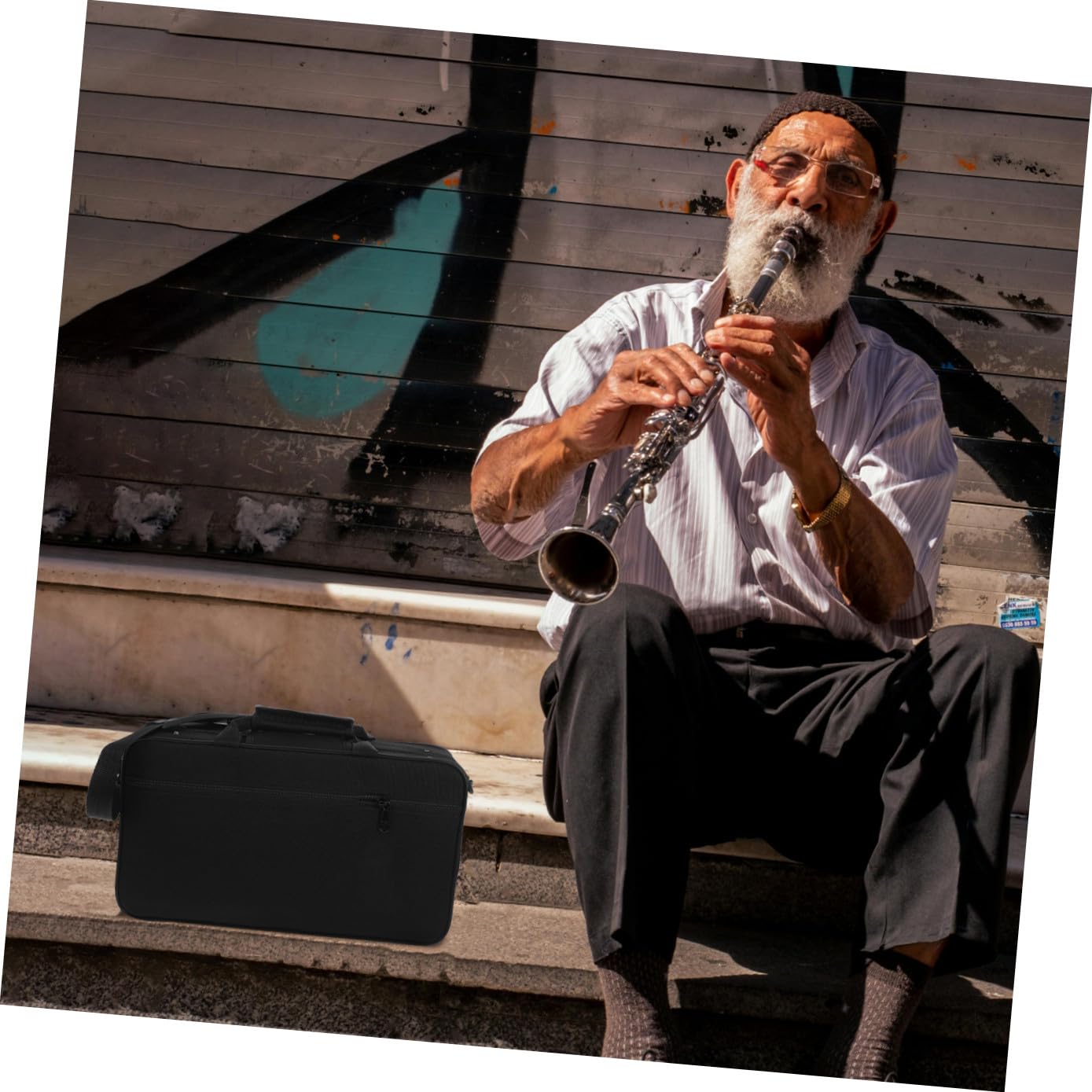 Negro Estuche Resistente para Oxford Portátil Tela, de Clarinete
