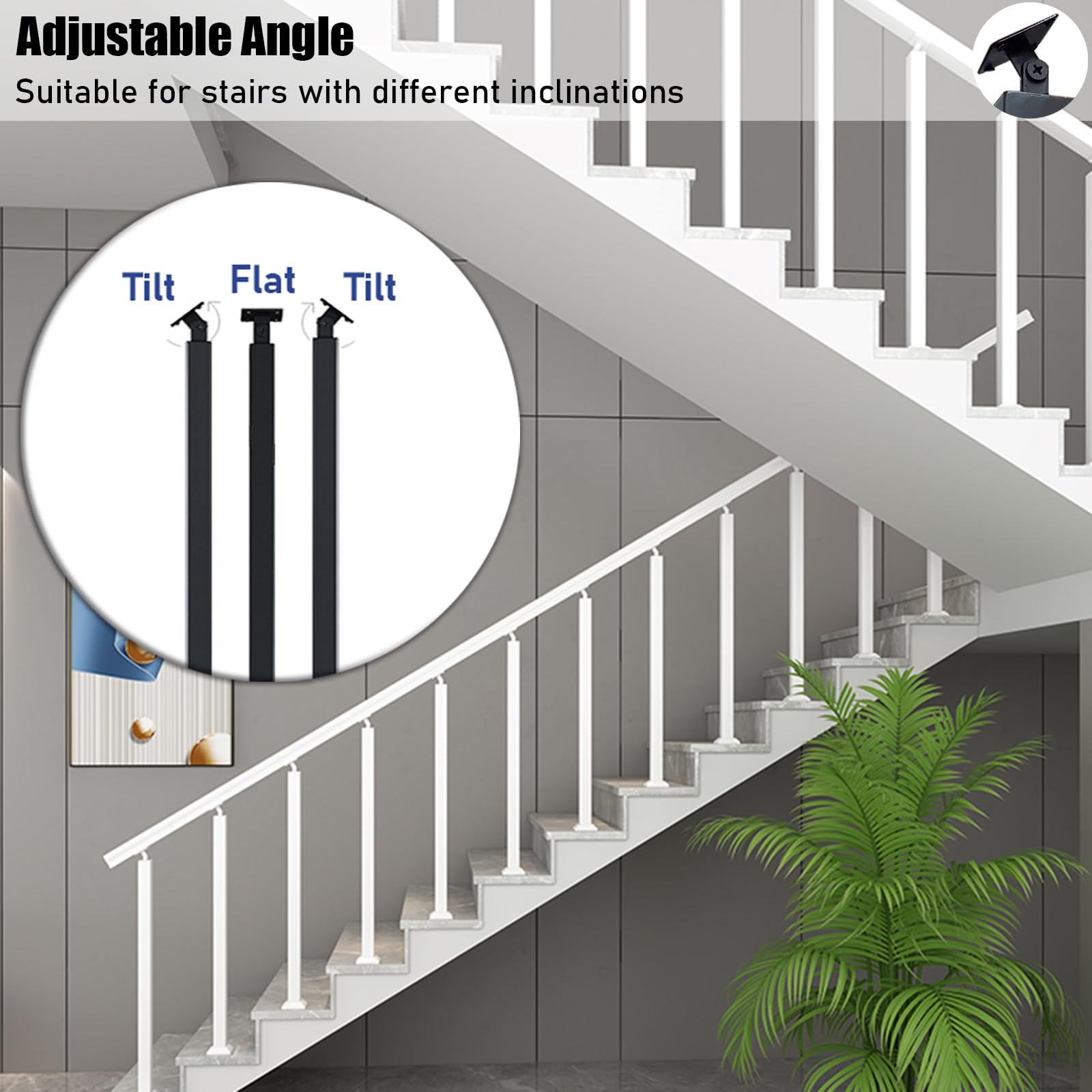 2 Stück Wandhalterungen aus Stahl – einfache Installation und Wartung für den Innen- und Außenbereich – elegantes Design für Sicherheit und dauerhafte Leistung
