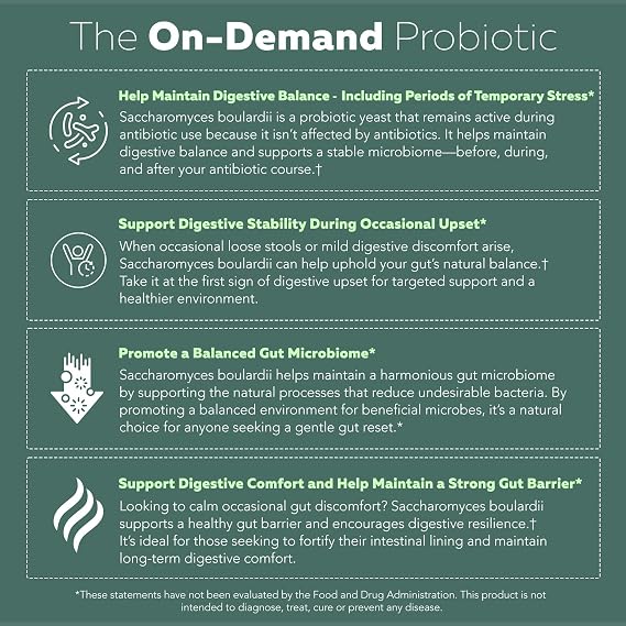 Organic Saccharomyces Boulardii - 10 Billion CFU, Clinically Validated