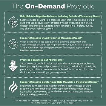 Organic Saccharomyces Boulardii - 10 Billion CFU, Clinically Validated