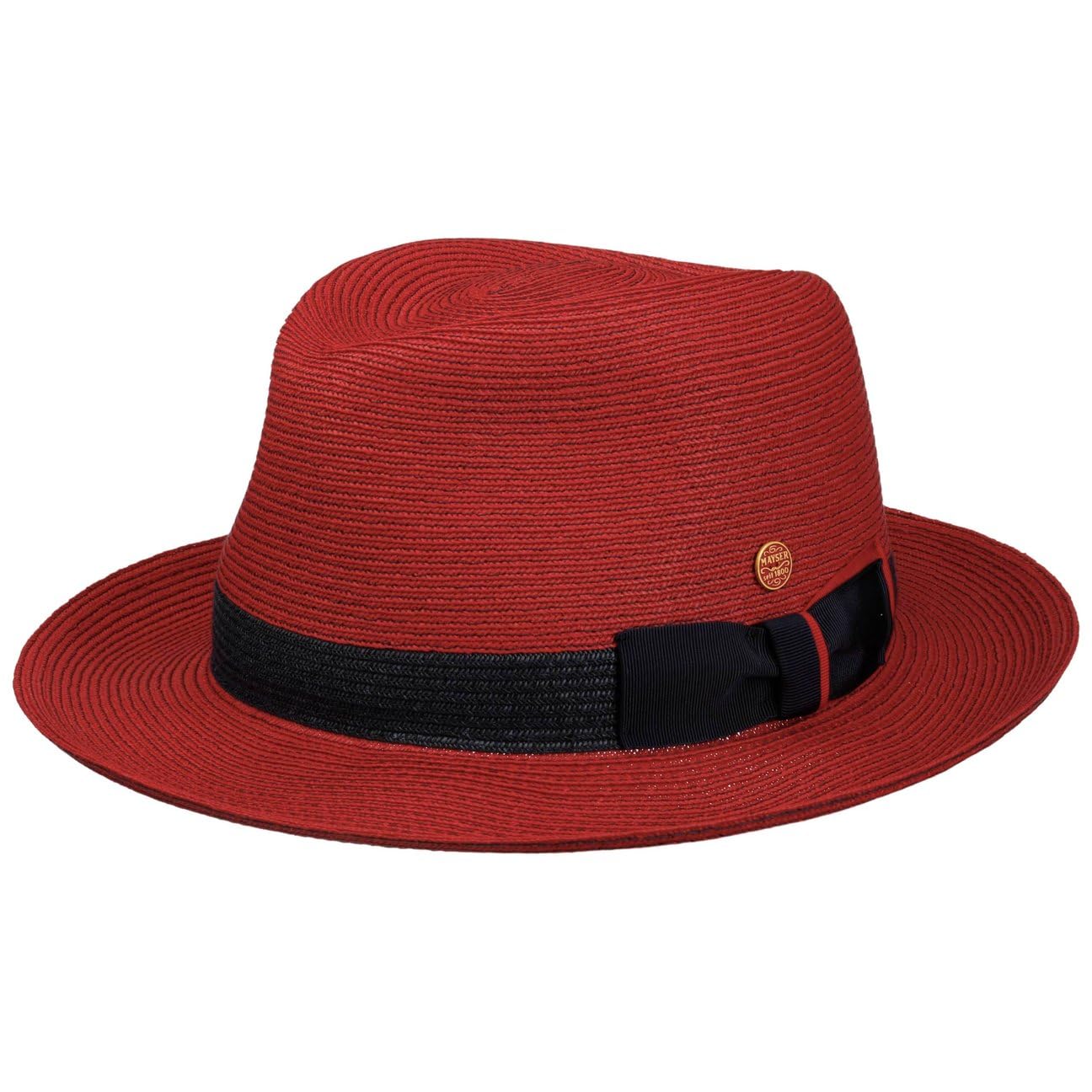 SOMBREROSHOP Samuel Livorno Sombrero Fedora Paja Plegable Multicolor con Lazo Hecho en UE Hombre Primavera Verano