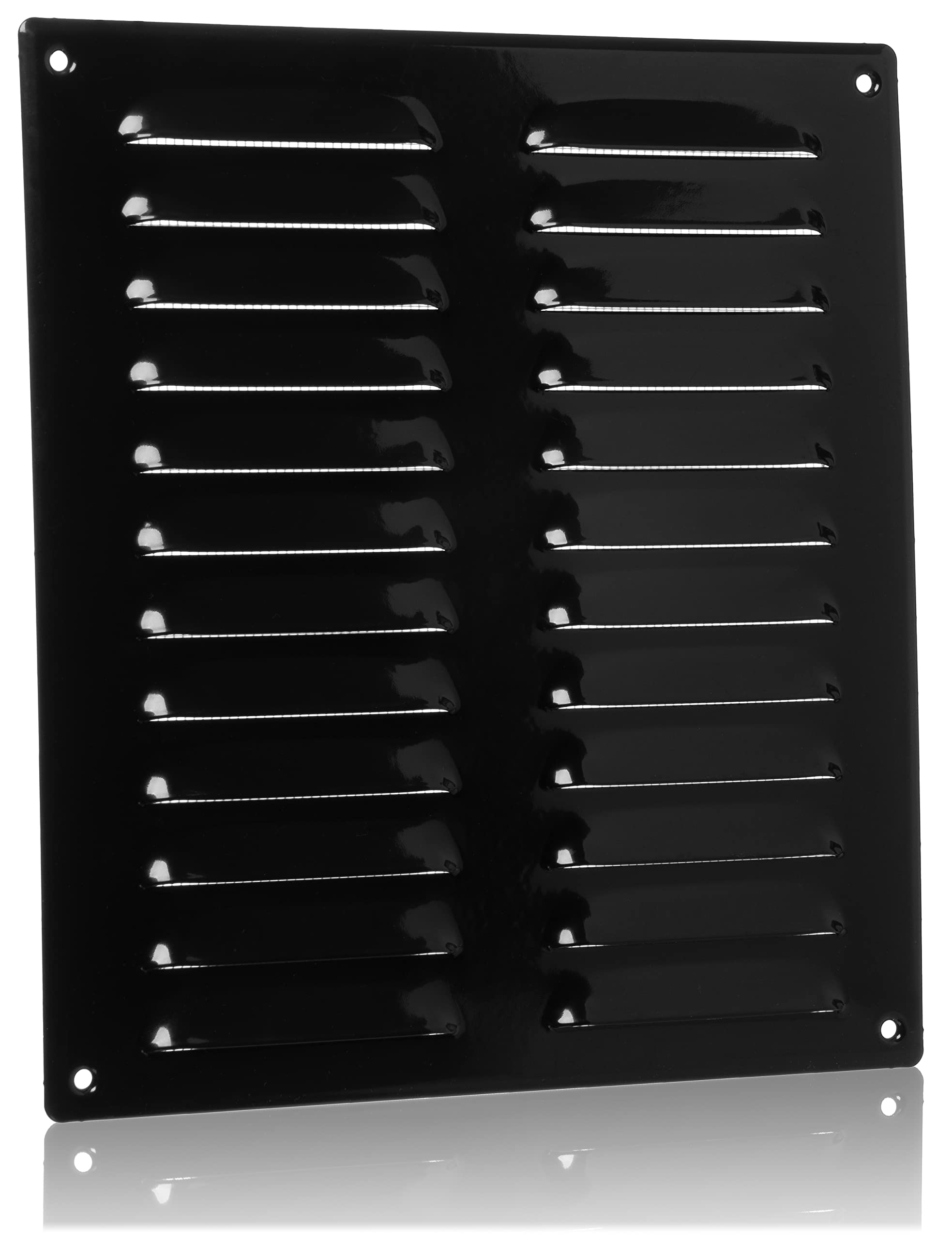 About Vent Black 260X280mm / 10X11 Inch Metal Ventilation Grille With Flyscreen - Air Vent Cover