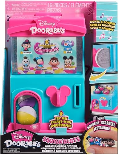 Just Play - Máquina de aplastar y figuras coleccionables de Disney Doorables, juguetes para niños de 5 años en adelante