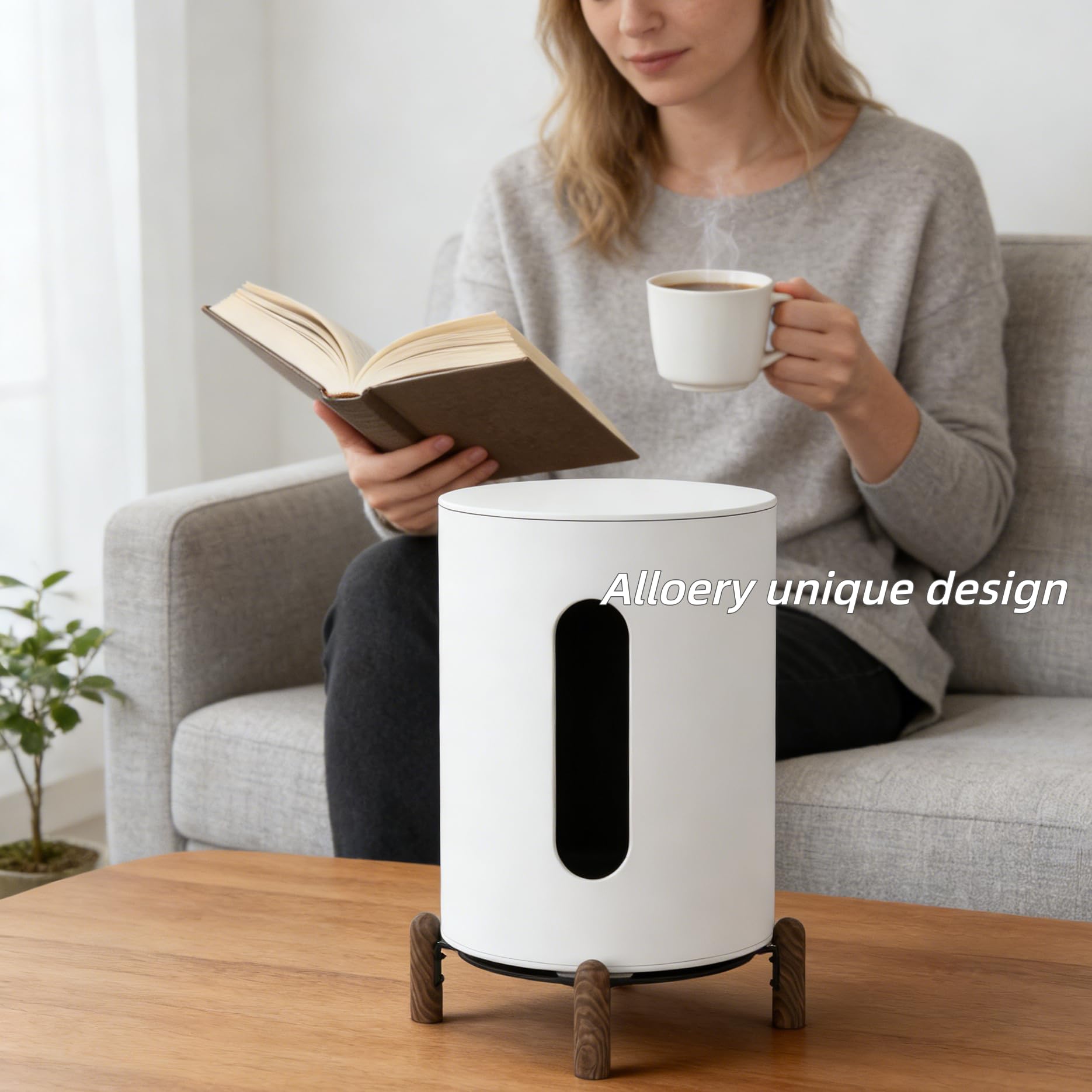 Supporto per altoparlante da tavolo per Sonos Sub Mini e tutti gli altoparlanti intelligenti di dimensioni adeguate (gambe in noce nero)